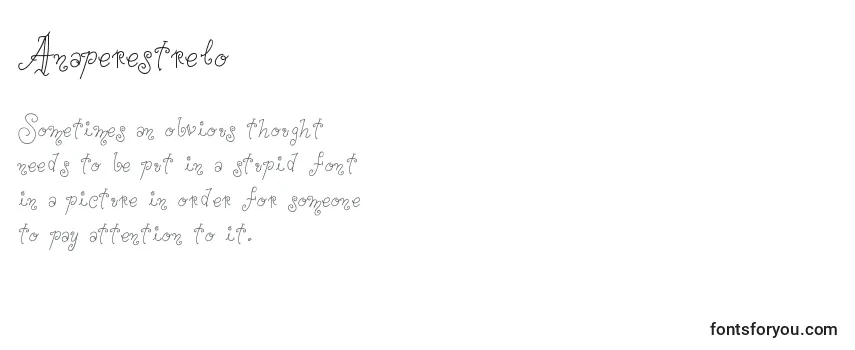 Schriftart Anaperestrelo