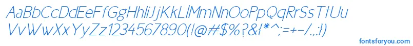 NewCicleFinaItalic-Schriftart – Blaue Schriften