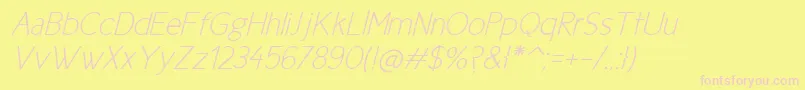 NewCicleFinaItalic Font – Pink Fonts on Yellow Background