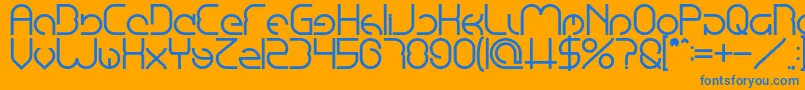 EmmiliaBold Font – Blue Fonts on Orange Background