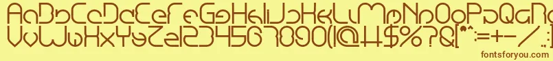 EmmiliaBold Font – Brown Fonts on Yellow Background