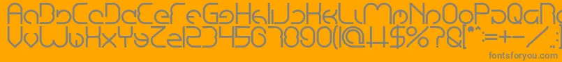 EmmiliaBold Font – Gray Fonts on Orange Background