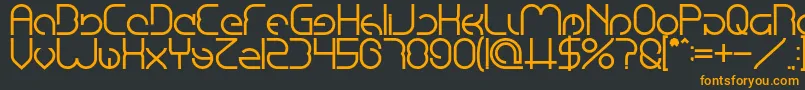 EmmiliaBold Font – Orange Fonts on Black Background