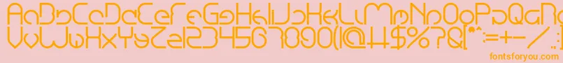 EmmiliaBold Font – Orange Fonts on Pink Background