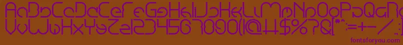 EmmiliaBold Font – Purple Fonts on Brown Background