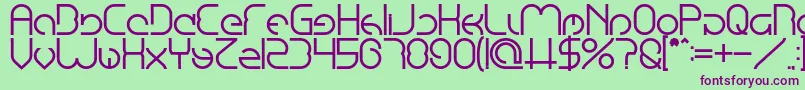 EmmiliaBold Font – Purple Fonts on Green Background