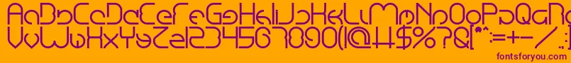 EmmiliaBold Font – Purple Fonts on Orange Background