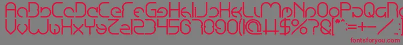 EmmiliaBold Font – Red Fonts on Gray Background