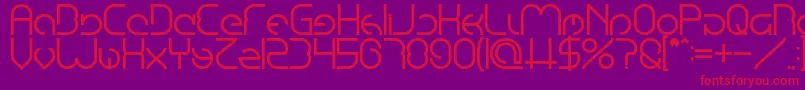 EmmiliaBold Font – Red Fonts on Purple Background