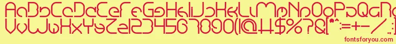 EmmiliaBold Font – Red Fonts on Yellow Background