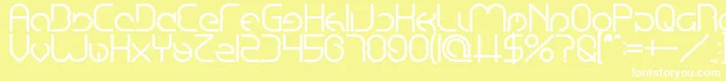 EmmiliaBold Font – White Fonts on Yellow Background