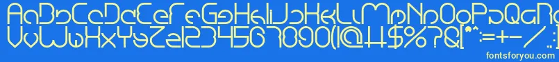 EmmiliaBold Font – Yellow Fonts on Blue Background