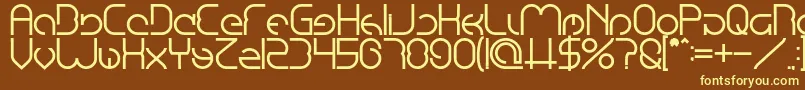 EmmiliaBold Font – Yellow Fonts on Brown Background