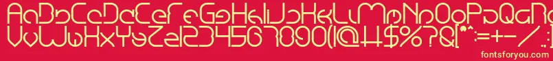 EmmiliaBold Font – Yellow Fonts on Red Background