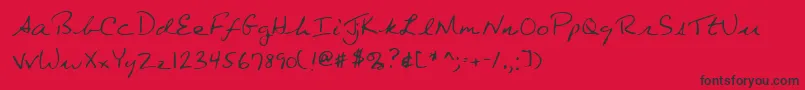 フォントLehn080 – 赤い背景に黒い文字
