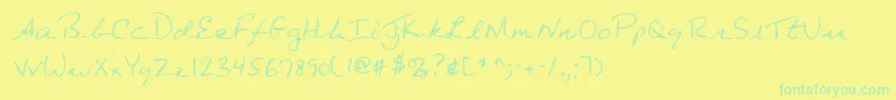En savoir plus sur la police Lehn080 Police Lehn080 – polices vertes sur fond jaune