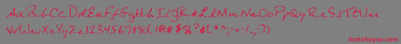 Czcionka Lehn080 – czerwone czcionki na szarym tle