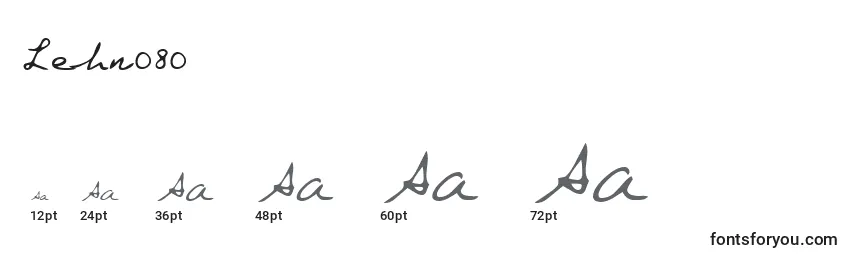 Größen der Schriftart Lehn080