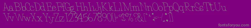 EggRegular Font – Gray Fonts on Purple Background