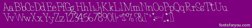 EggRegular Font – Green Fonts on Purple Background