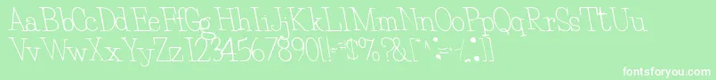 フォントEggRegular – 緑の背景に白い文字