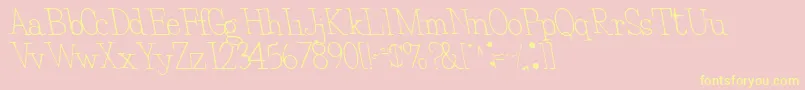 EggRegular-Schriftart – Gelbe Schriften auf rosa Hintergrund