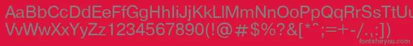 PragmaticaPlain Font – Gray Fonts on Red Background