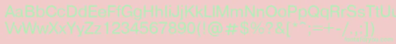 PragmaticaPlain Font – Green Fonts on Pink Background