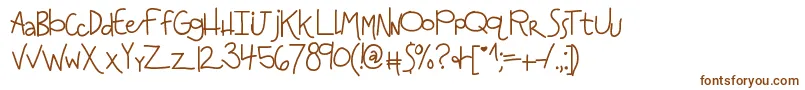 Шрифт Kbanditslipsmymind – коричневые шрифты на белом фоне