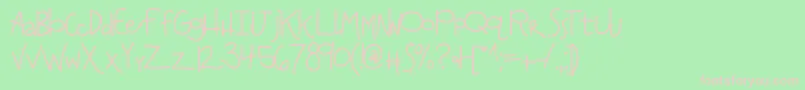 Kbanditslipsmymind Font – Pink Fonts on Green Background