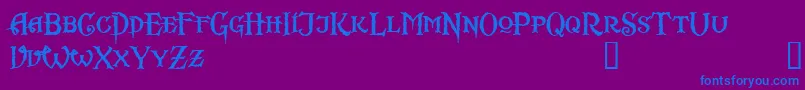 Sc Font – Blue Fonts on Purple Background