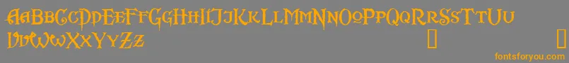Sc Font – Orange Fonts on Gray Background