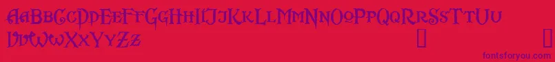 Sc Font – Purple Fonts on Red Background