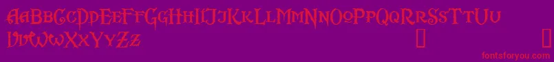 Sc Font – Red Fonts on Purple Background