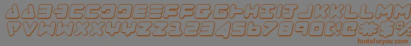 Fonte ZealotOutlineItalic – fontes marrons em um fundo cinza