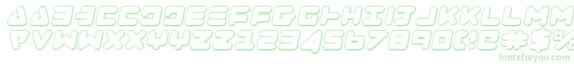 フォントZealotOutlineItalic – 緑のフォント