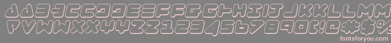 ZealotOutlineItalic Font – Pink Fonts on Gray Background