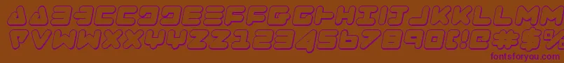 ZealotOutlineItalic Font – Purple Fonts on Brown Background