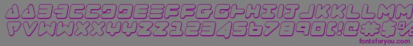 ZealotOutlineItalic Font – Purple Fonts on Gray Background