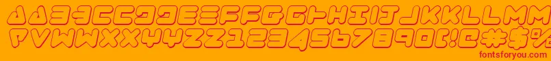 ZealotOutlineItalic Font – Red Fonts on Orange Background