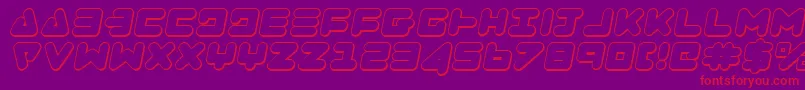 ZealotOutlineItalic Font – Red Fonts on Purple Background