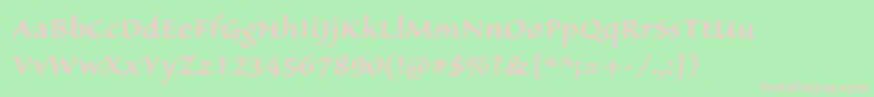 SanvitoproSemiboldcapt Font – Pink Fonts on Green Background