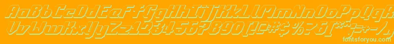 Commonv23Di Font – Green Fonts on Orange Background