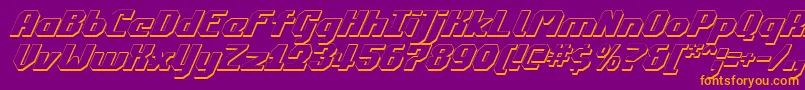 Commonv23Di Font – Orange Fonts on Purple Background