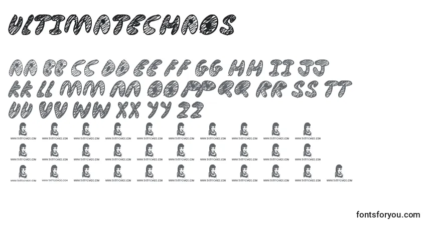 Schriftart UltimateChaos – Alphabet, Zahlen, spezielle Symbole