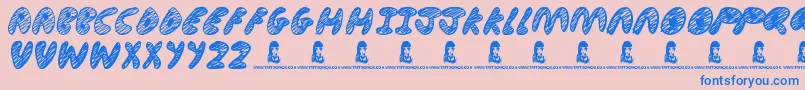 UltimateChaos Font – Blue Fonts on Pink Background