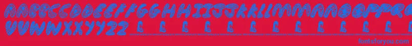 UltimateChaos Font – Blue Fonts on Red Background