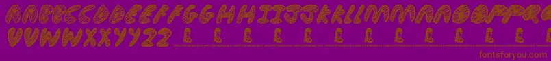 UltimateChaos Font – Brown Fonts on Purple Background