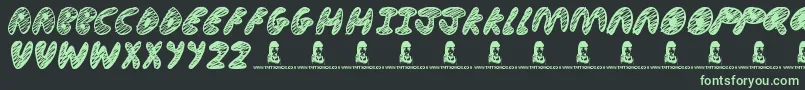 UltimateChaos Font – Green Fonts on Black Background