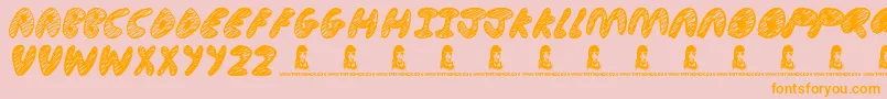 UltimateChaos Font – Orange Fonts on Pink Background